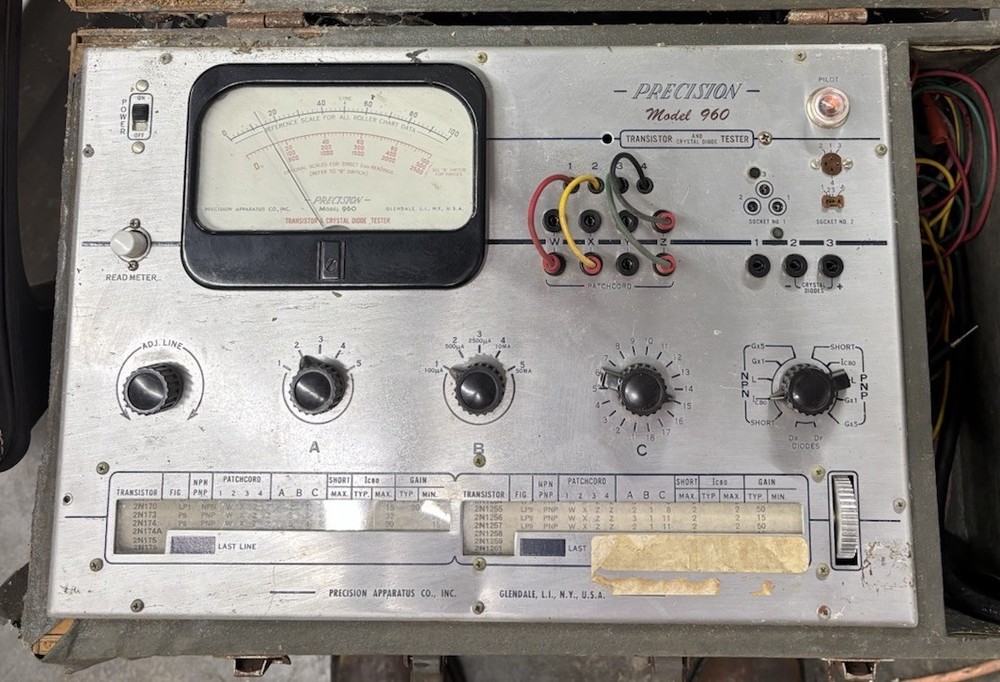 Precision Model 960 Transistor Crystal Diode Tester Vintage Powers On