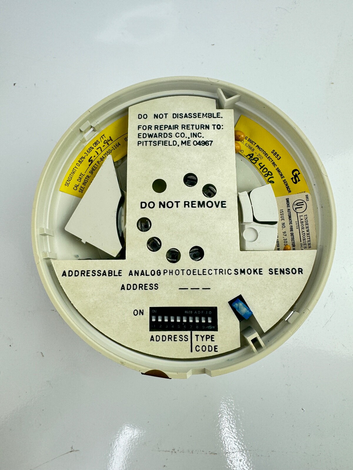EST GS Edwards 6266B-200 Addressable Photoelectric Smoke Detector 24vdc