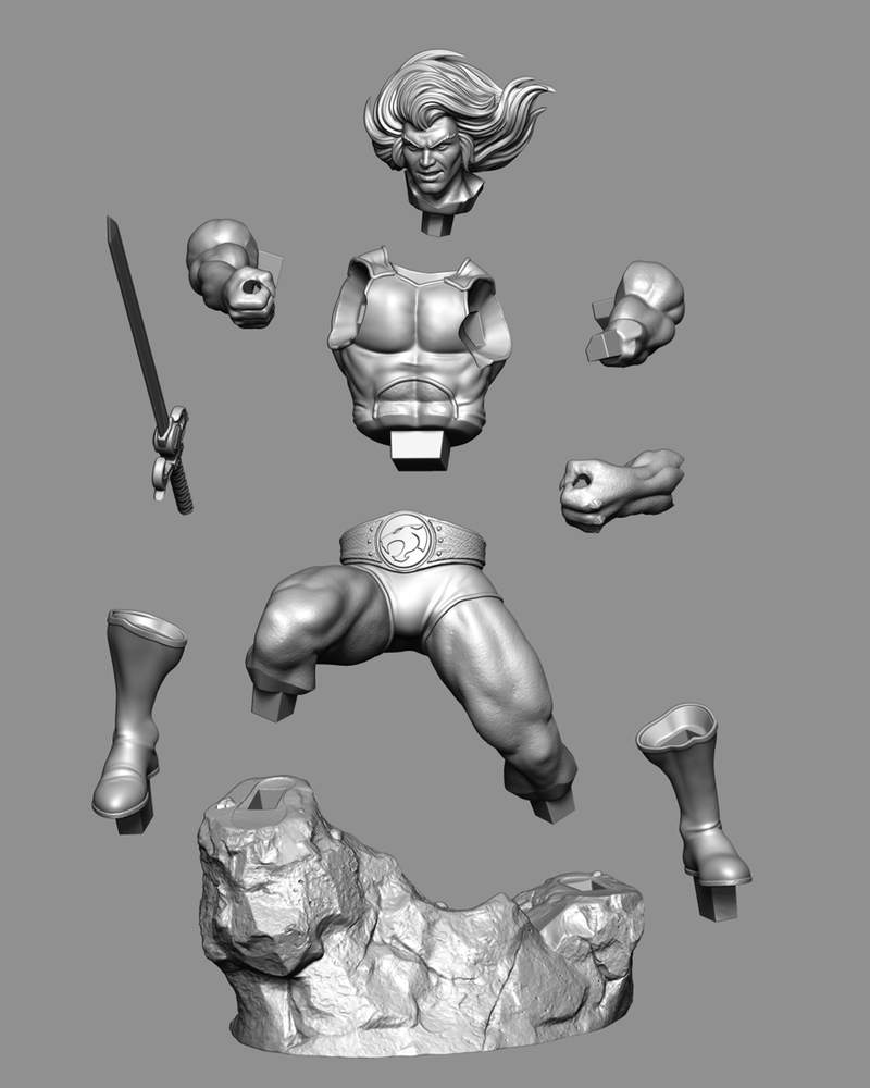 UNPAINTED Thundercats Lion-O 3d Printed Model Kit