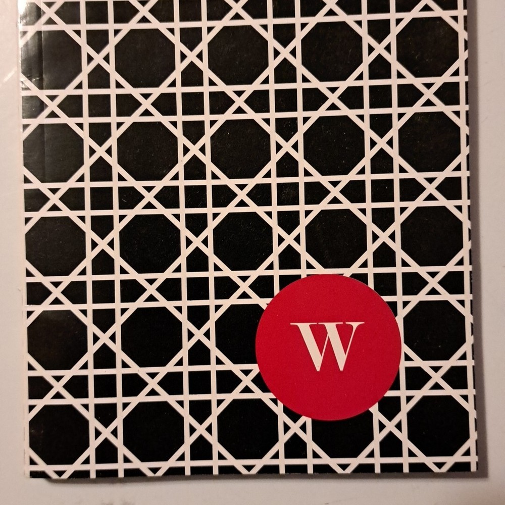 Lined Journal Small Notebook💥Monogrammed W Pink Black Pattern 80 Sheet Journal