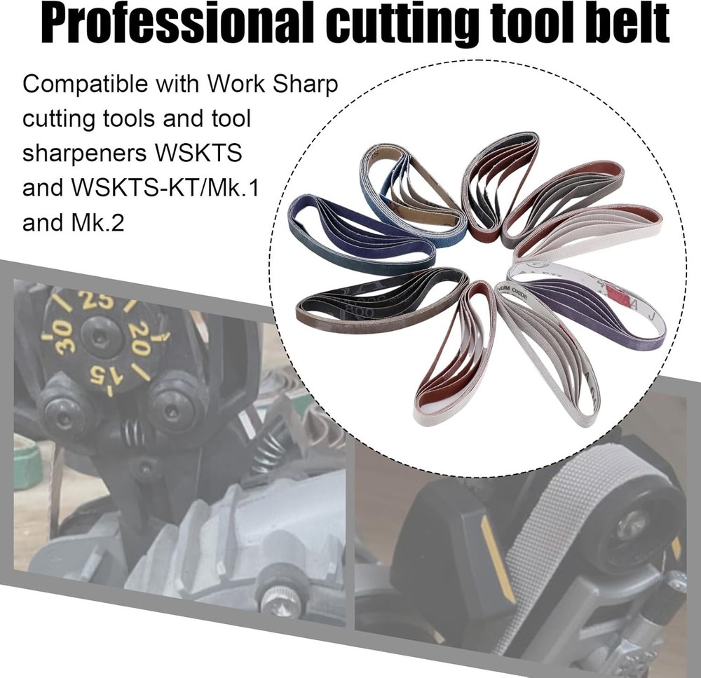 45pcs Replacement Knife Sharpener Belts for Work Sharp, 1/2" x 12" Multi-Grit To