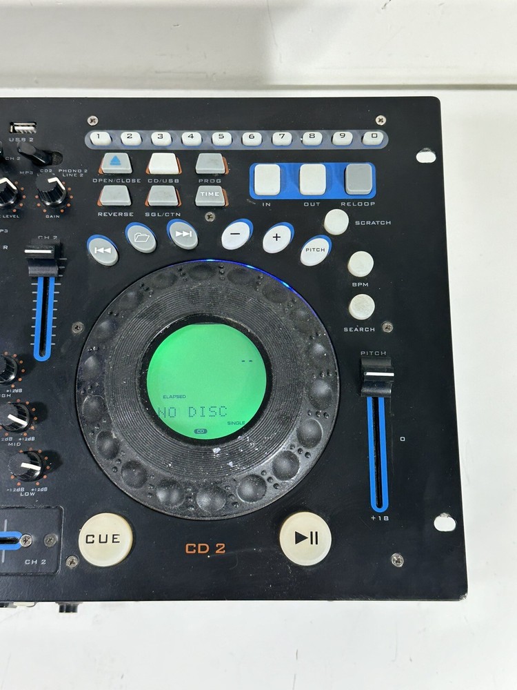 Technical Pro DMXP6 Double CD Mixer with USB, Scratch and BPM ~ Partially Works