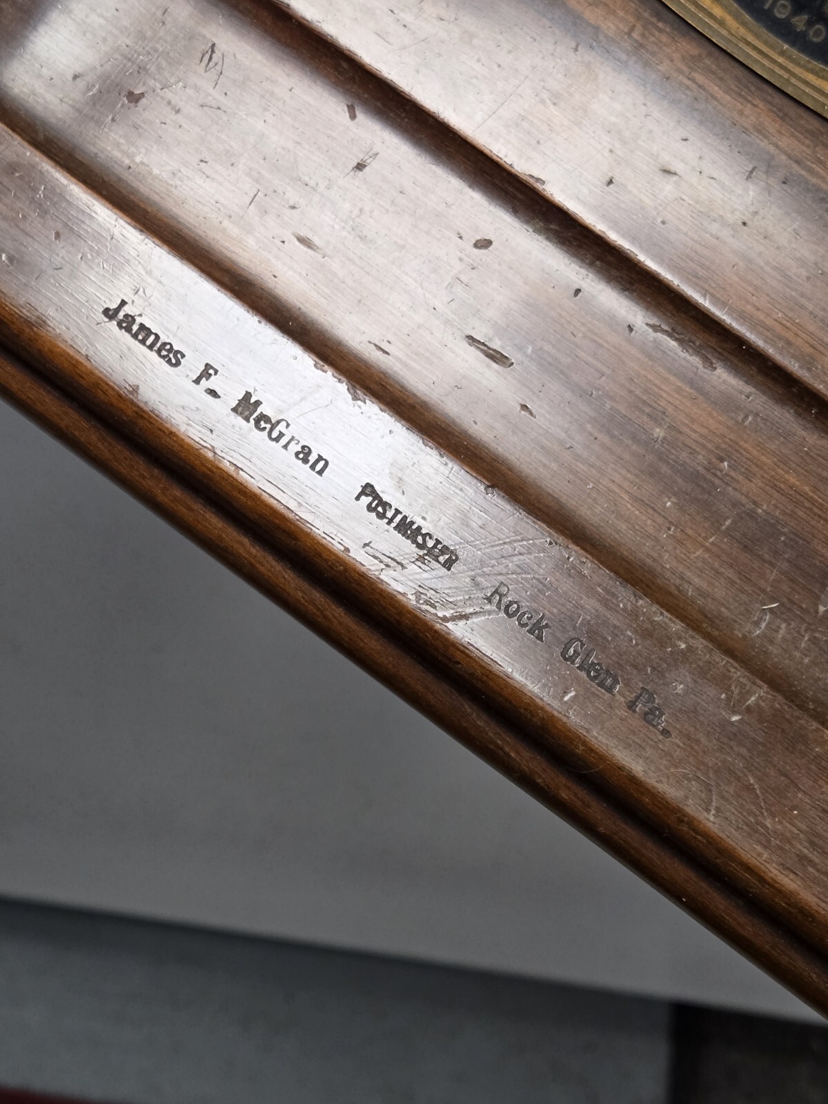 Old 1940 Pony Express Presentation Sheaffer Pen Desk Set Roosevelt Rock Glen PA