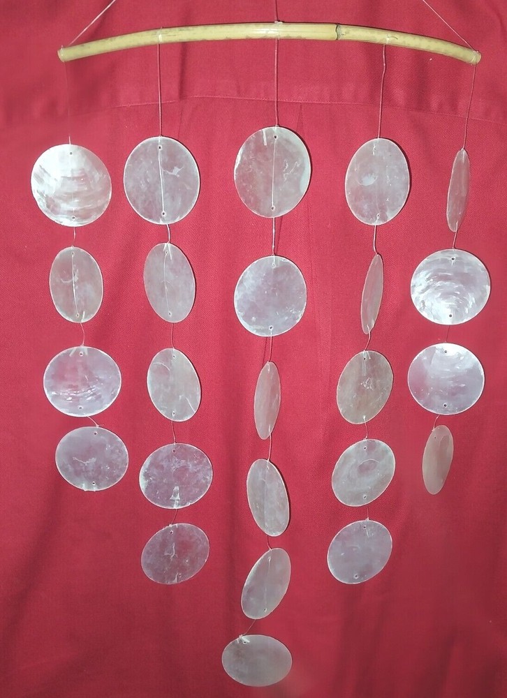 Handmade Shell Wind Chimes Capiz Shell Wind Chime Outdoor Indoor Decor