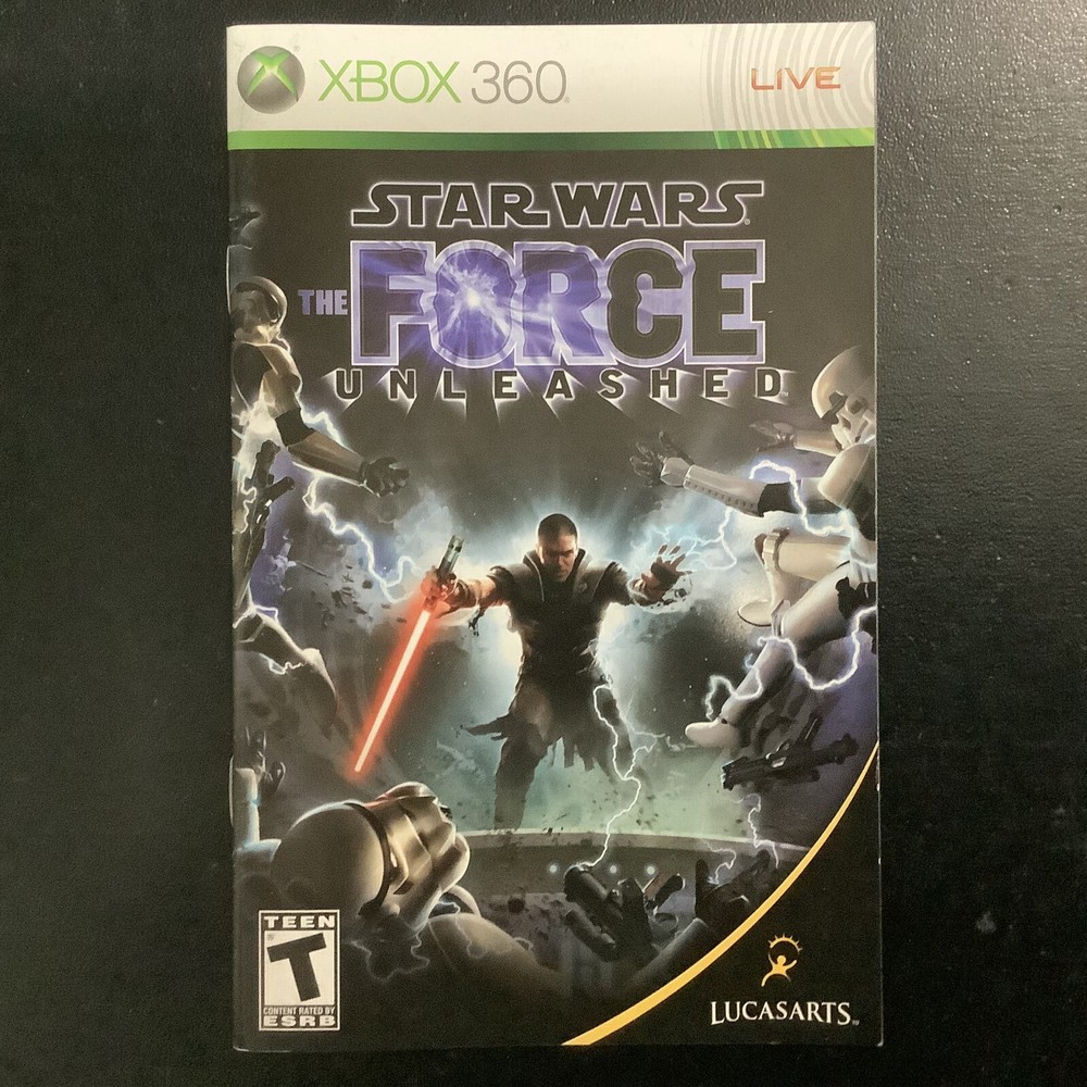 Star Wars The Force Unleashed Xbox 360 Instruction Manual Only