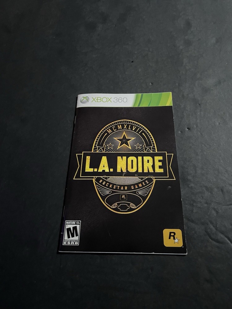 la noire xbox 360 Manual Only