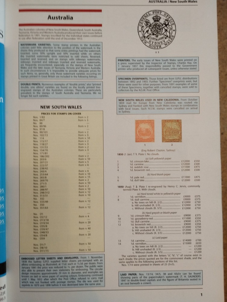 Stanley Gibbons AUSTRALIA stamp catalogue 2016 (10th edition)