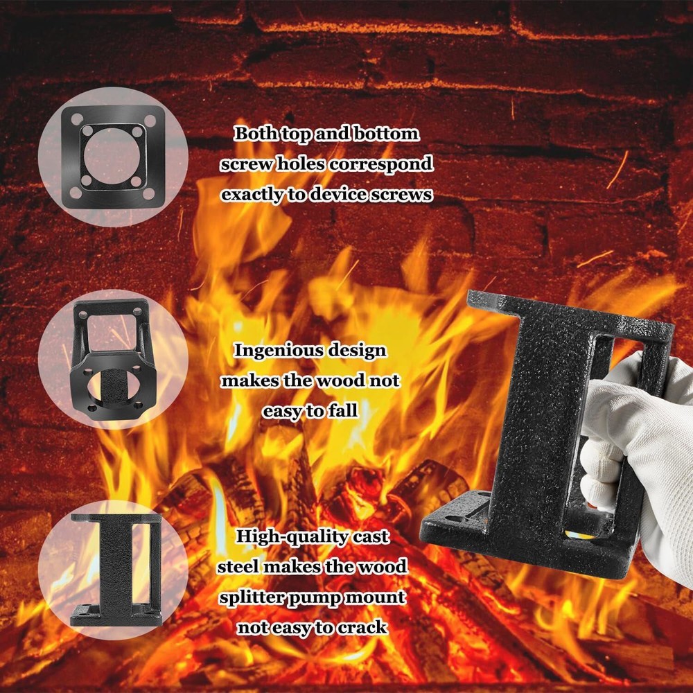 Log Splitter Hydraulic Pump Mount Replacement Brackets for 5-7Hp Engines Durable