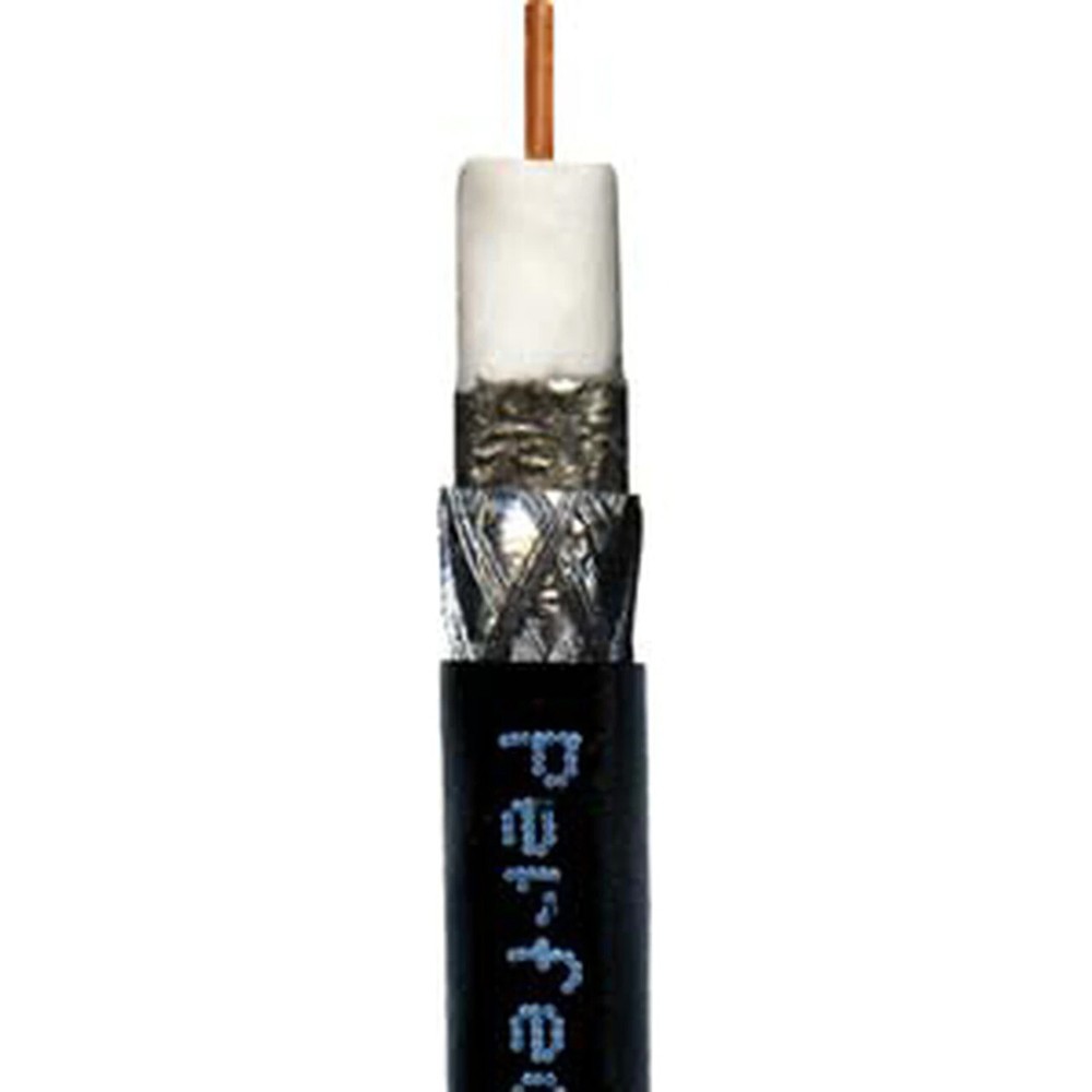 Perfect Vision RG6 Coax, Single Solid Copper, Black 1000FT EnviroReel Cable