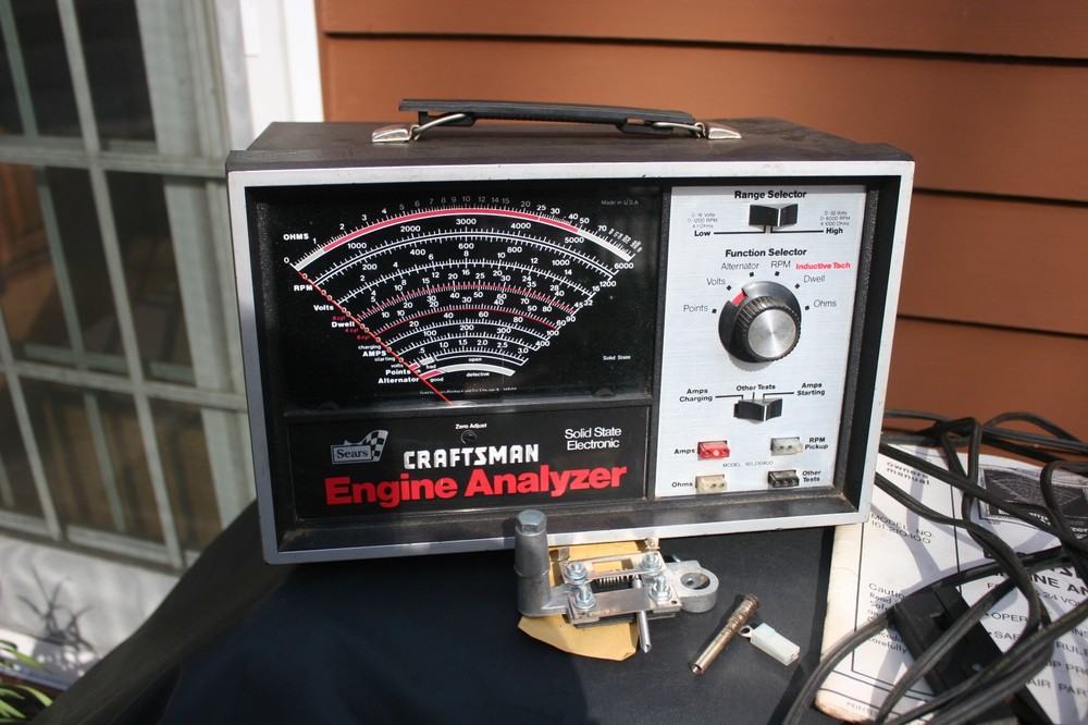 Sears Craftsman Engine Analyzer w/ Manual & Timing Light - Untested