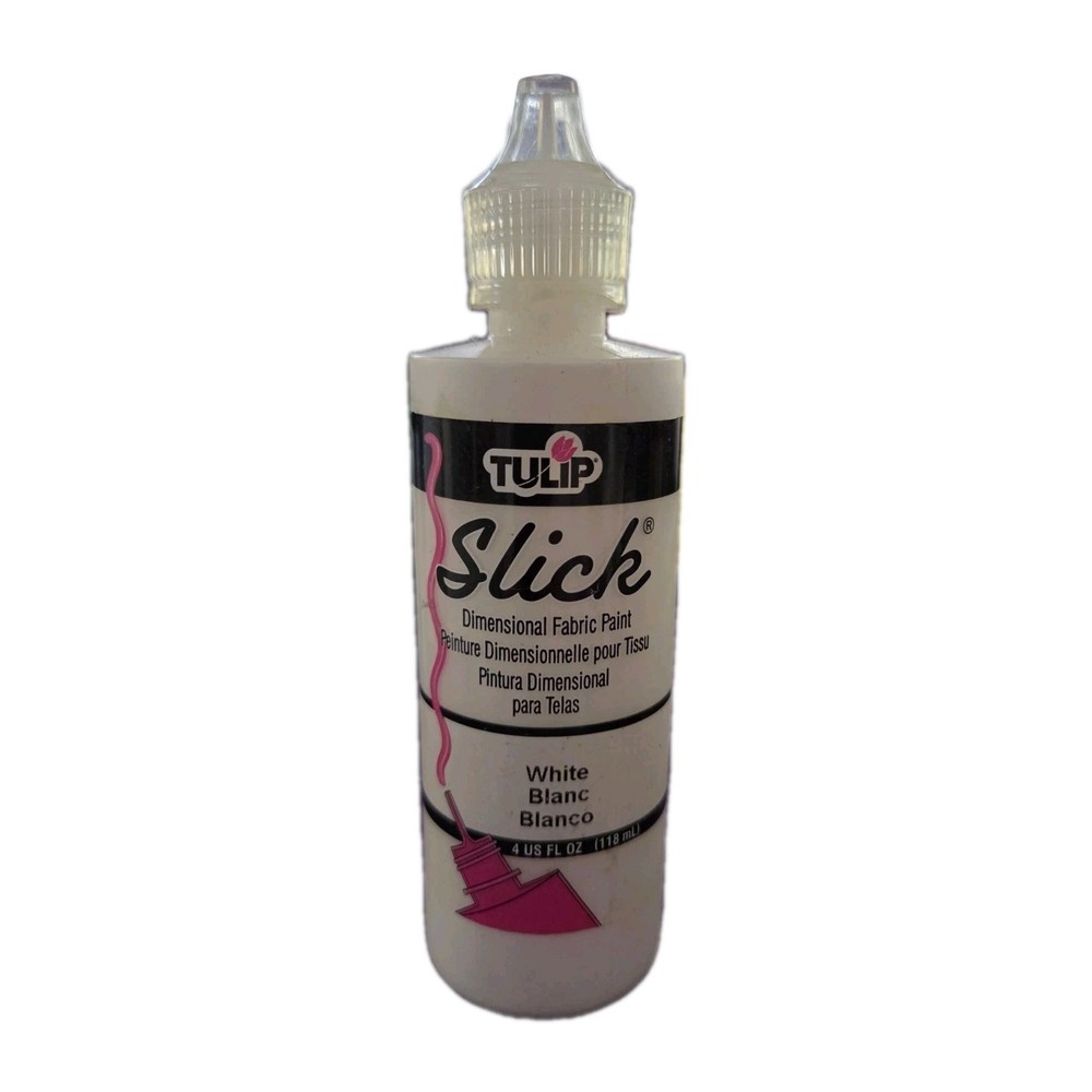 Tulip Dimensional Fabric Paint 4oz Slick - WHITE