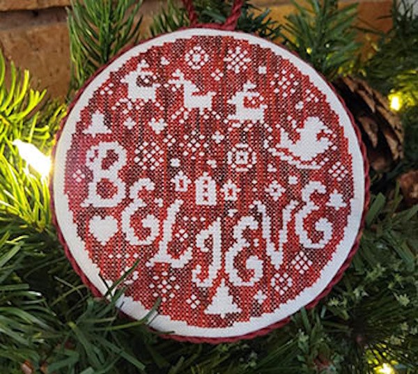 Believe Bauble~Wildflower Stitching LLC