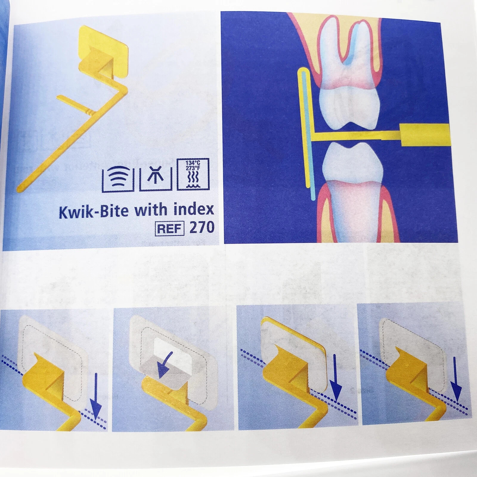 KERR 270 X-Ray holders 15 KWIK-BITE with index SWISS MADE ORIGINAL