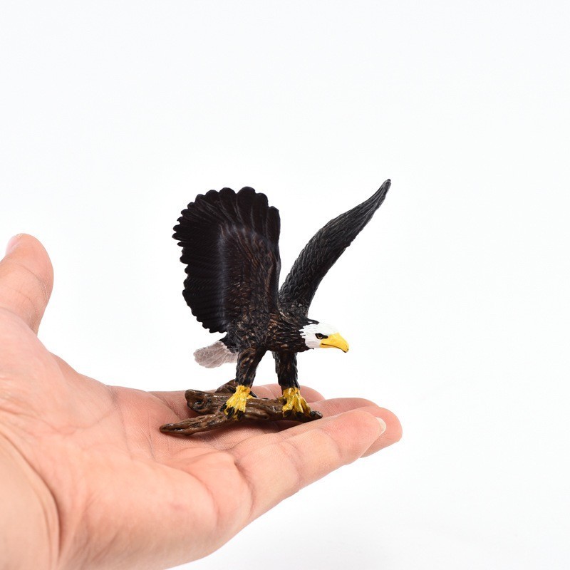 3PCS Simulated Bald Eagle Figurines Realistic Plastic Eagle Model Action Figures