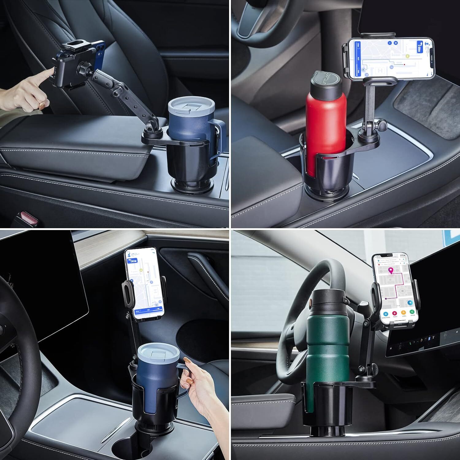 Car Cup Holder Phone Mount Universal Auto Cell Phone Stand with Drink Expand