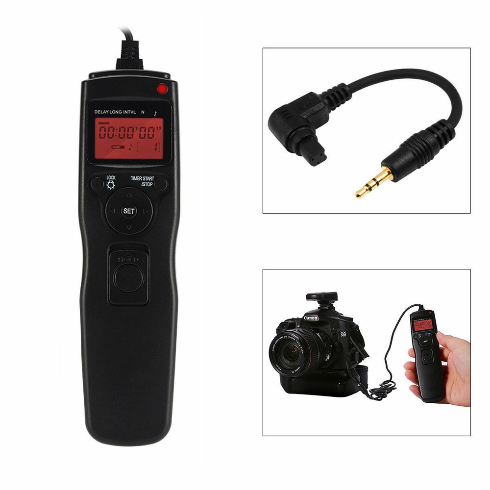 Timer Remote Control Shutter For Canon EOS 5D Mark II III 6D 7D DSLR Camera US
