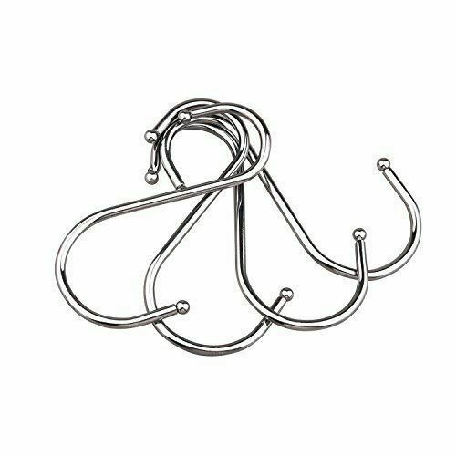 S Shaped Hanging Hooks Stainless Steel Hooks Kitchen Bathroom Bedroom Cap Hanger