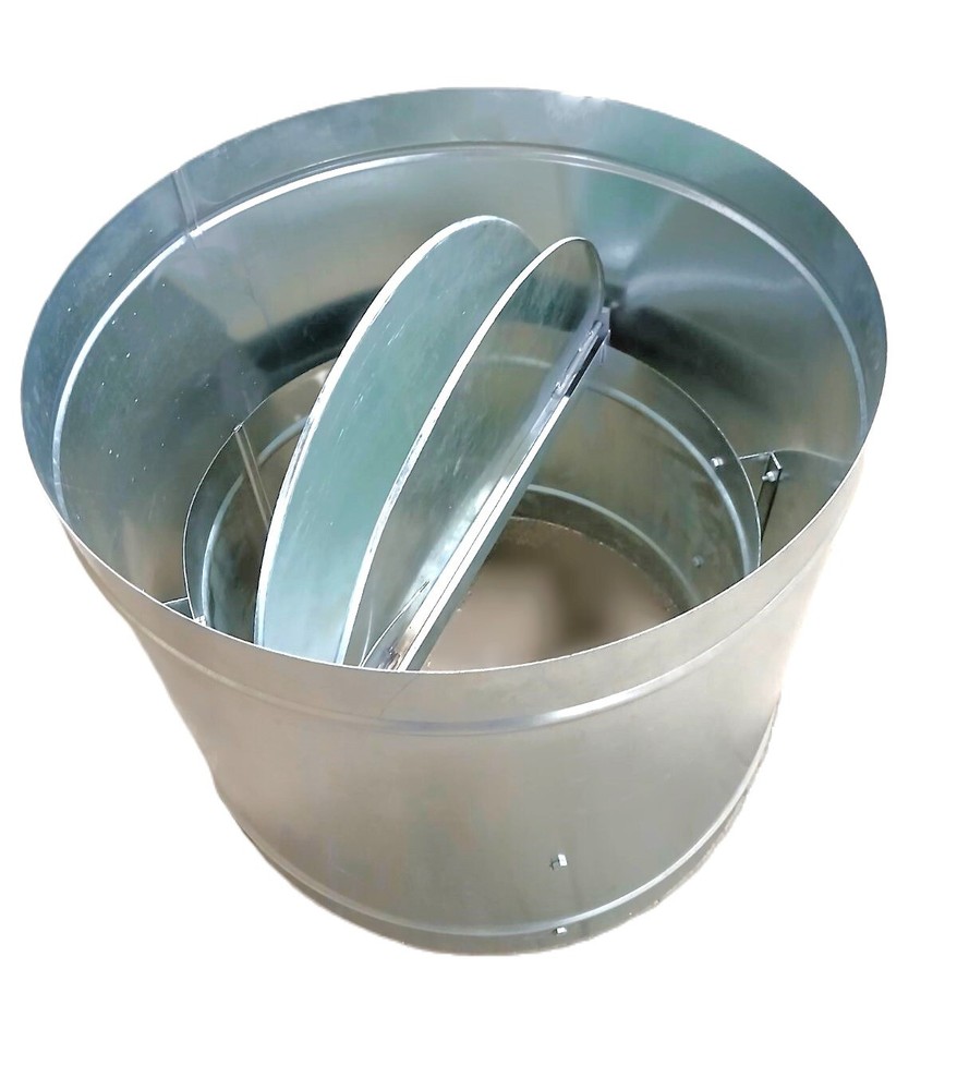 Paint Spray Booth Exhaust Stack Kits - 20' Pipe, Damper Cap, Flange, Collar