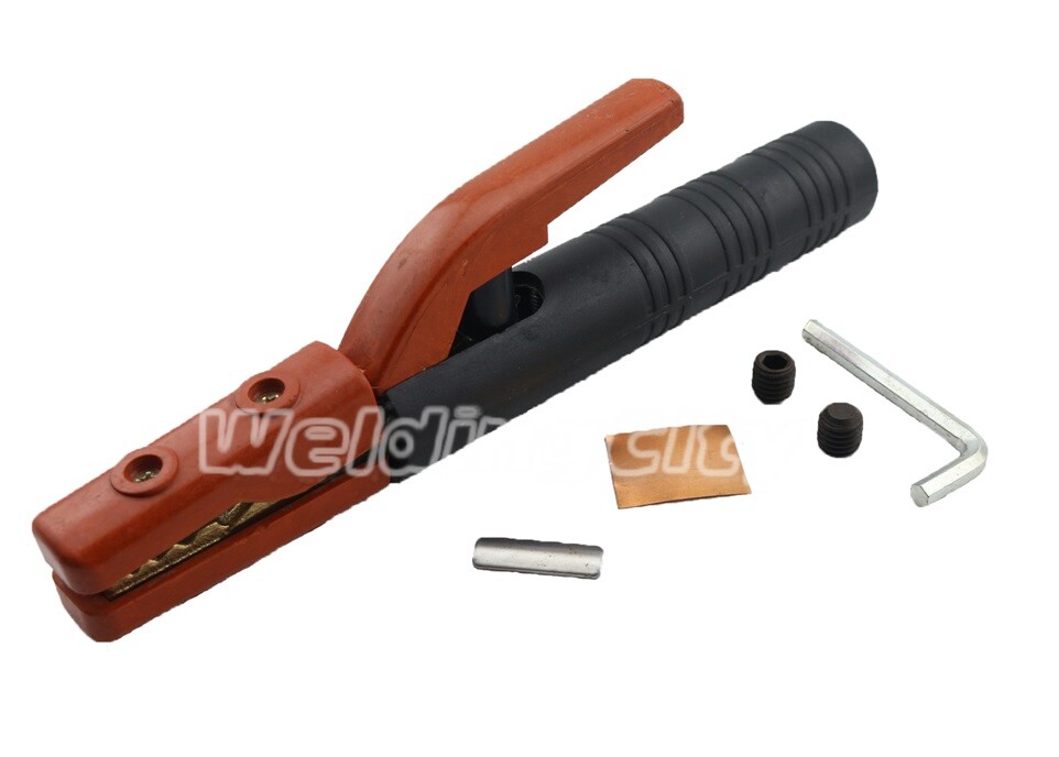 WeldingCity® 2-AWG Welding Cable 300A Clamp Stick Holder Dinse Plug | US Seller