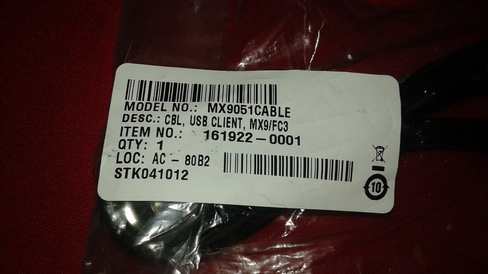 Honeywell MX9051CABLE(Charge/Comm USB Client, ActiveSync with Power Connector)