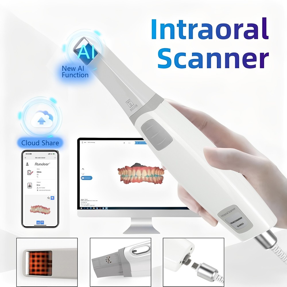 Dental Intra oral Scanner Remote sensing function AI Scanning Software+4 Tips S5