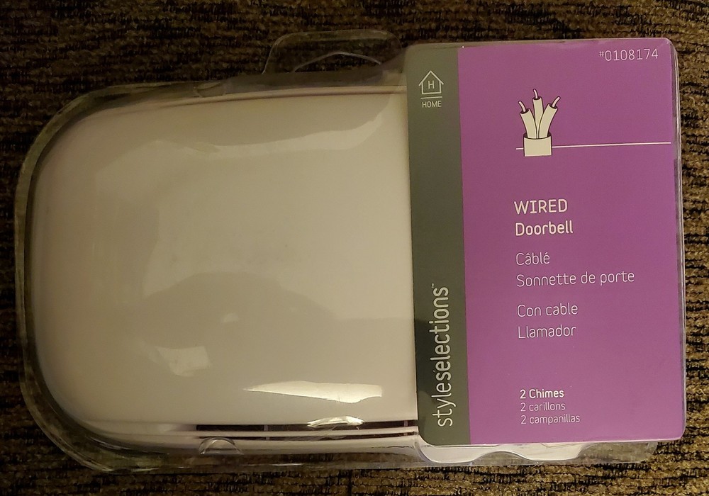 Wired Doorbell Chime White 2 Sound Options