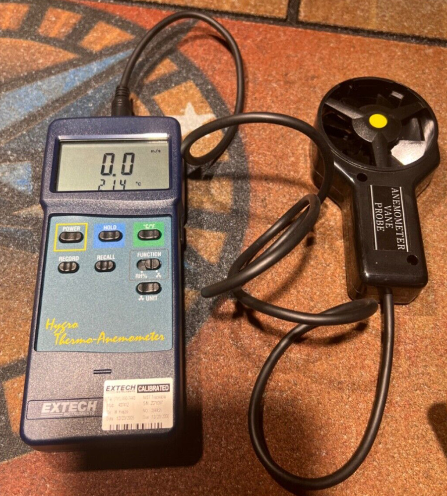 Extech Hygro Thermo-Anemometer model 407412