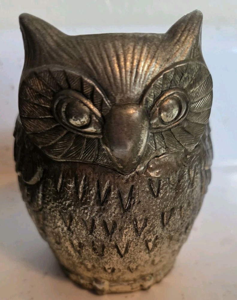 VINTAGE ROGERS SILVERPLATE OWL PLANTER INSERT