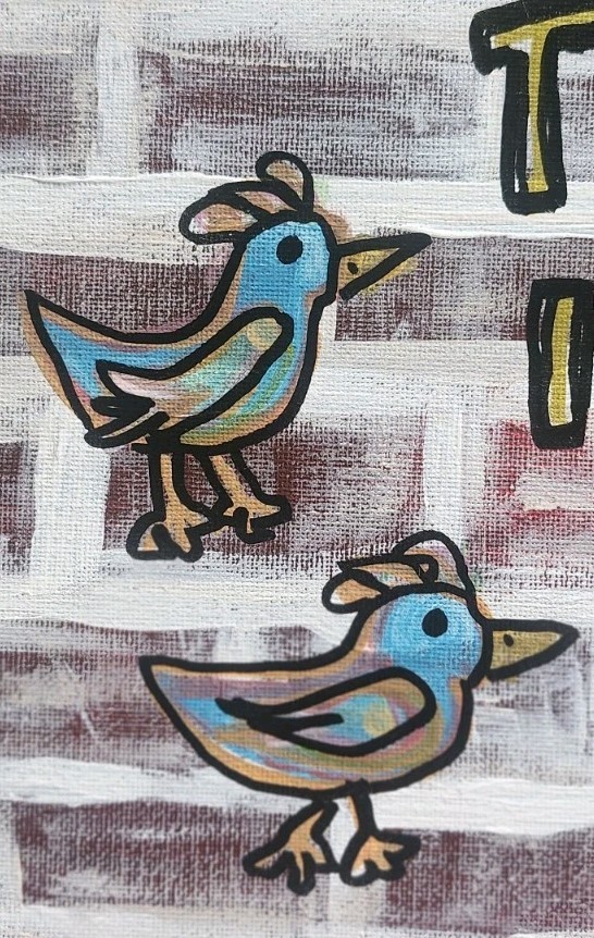 Every Little Thing Is Gonna Be Alright | 11x14 Acrylic Painting Three Birds