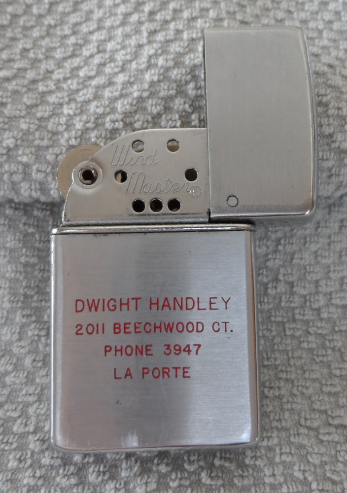 VTG WIND MASTER WINDPROOF LIGHTER BROWN & BIGELOW USED X-443