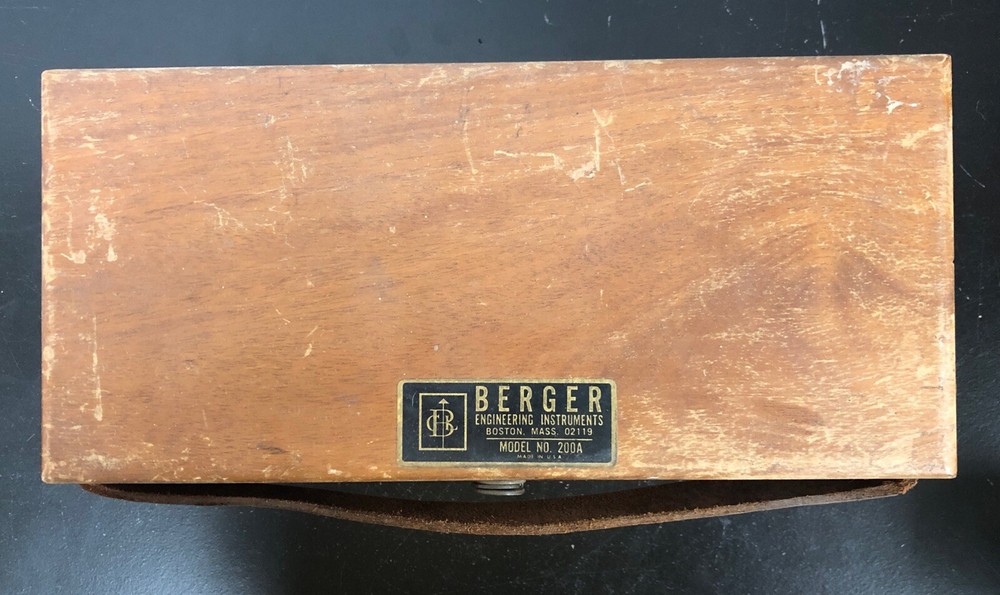 Vintage Berger Engineering Instruments Surveying Transit Scope 200A Original Box