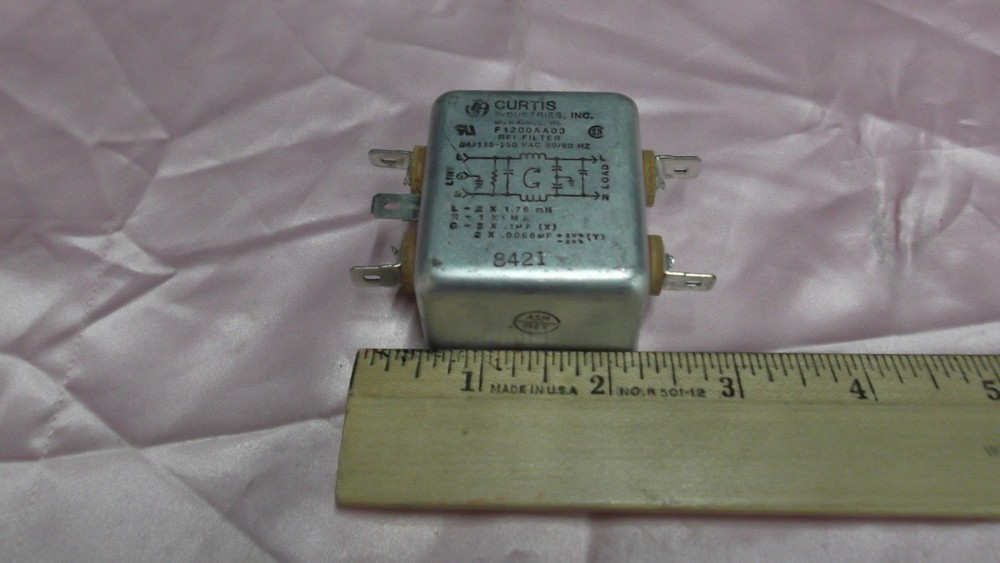 RFI POWER LINE FILTER CURTIS MODEL# F1200AA03