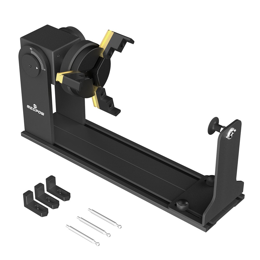 Mecpow Rotary Roller Module+Versatile Jaws,90°Angle Adjustment,360°Rotary Chunk