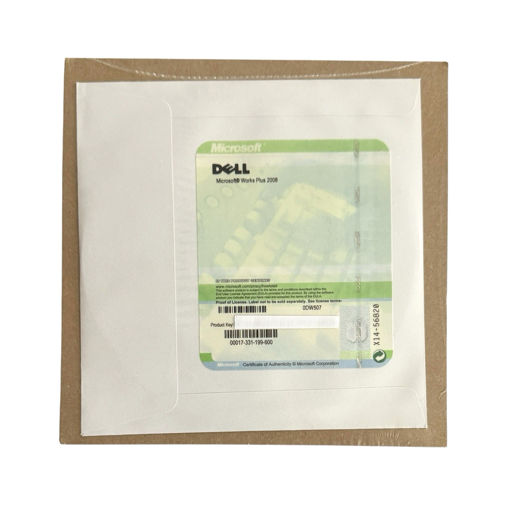 Microsoft Works Plus 2008 (Dell CD) + Key - Factory Sealed