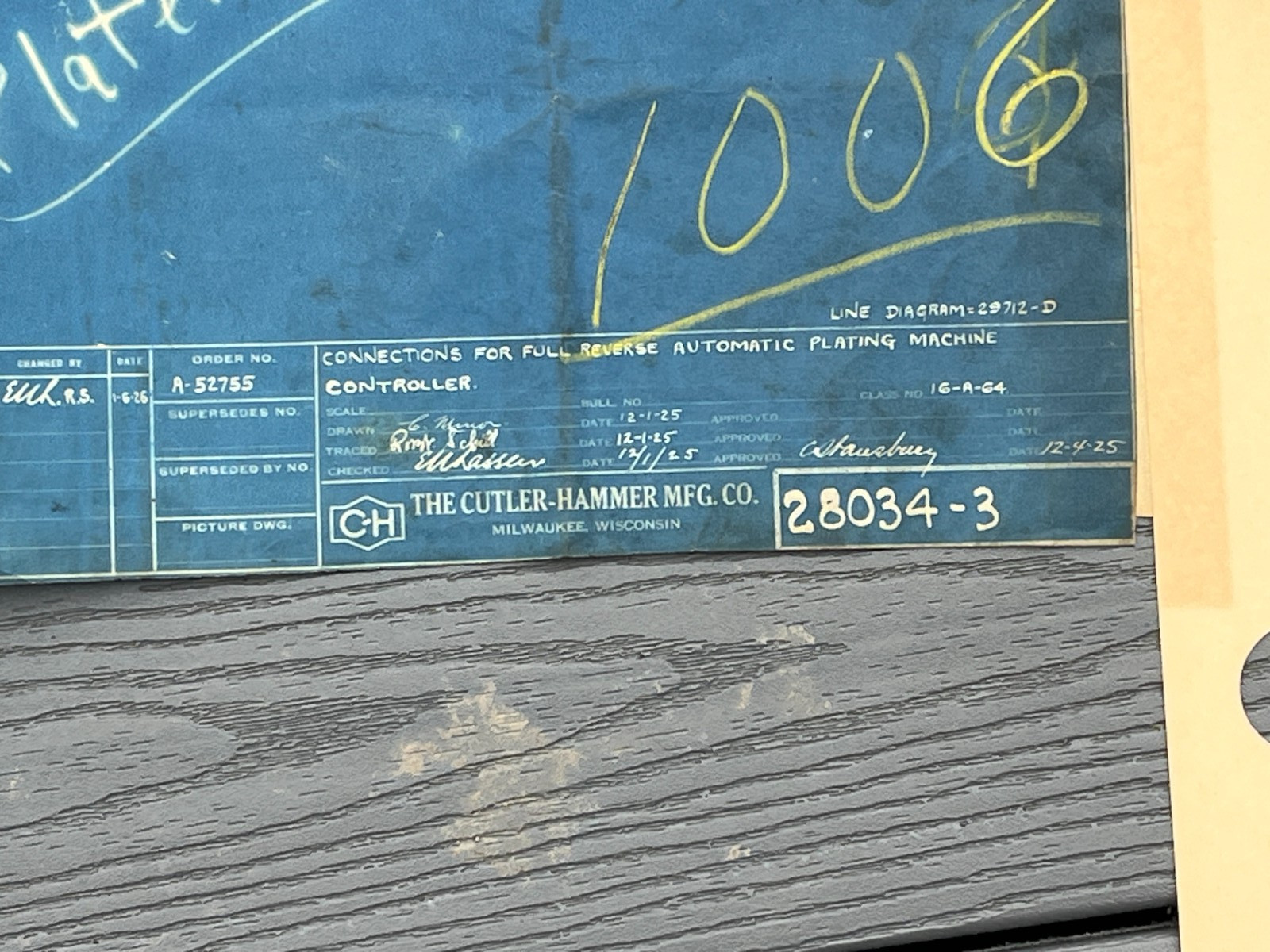 Lot 4 Vtg Industrial Dorr CO Blueprints Electrical Engineering Cutler Hammer