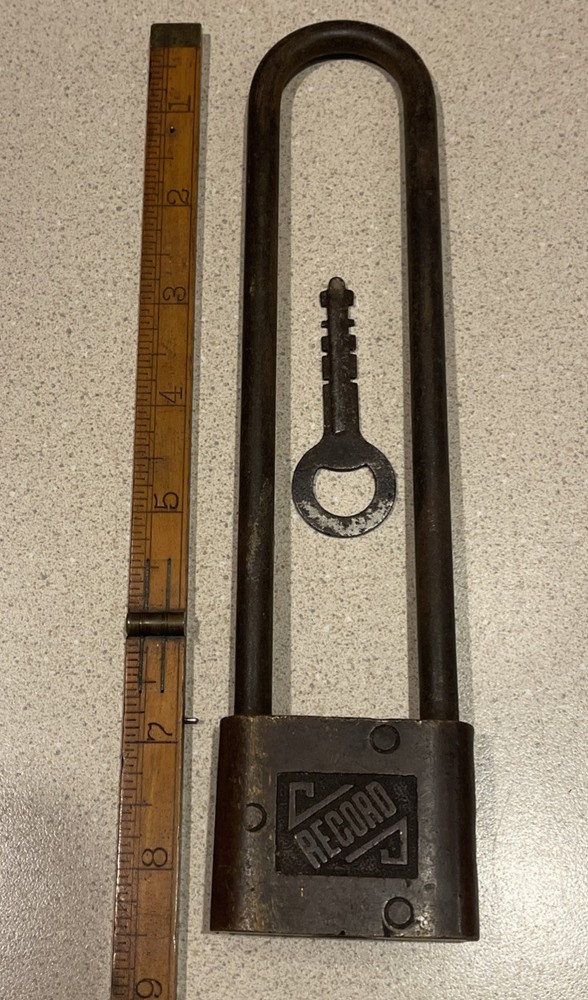Vintage “Record”  Bicycle Lock With Key