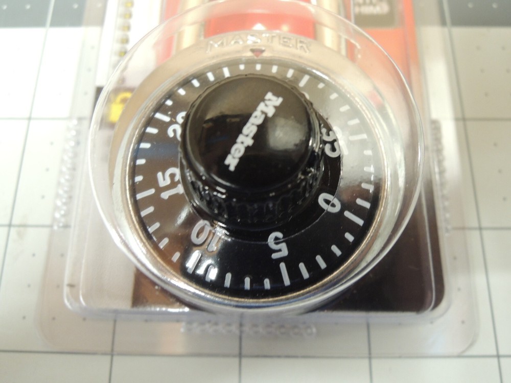 (4) Master Lock 1500D Locker Lock Combination Padlocks, Black - NEW