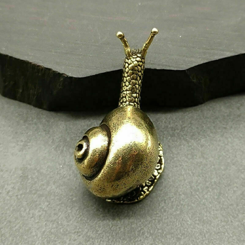 Solid Copper Snail Trinket Tea Pet Ceremony Antique Bronze Model Figurines