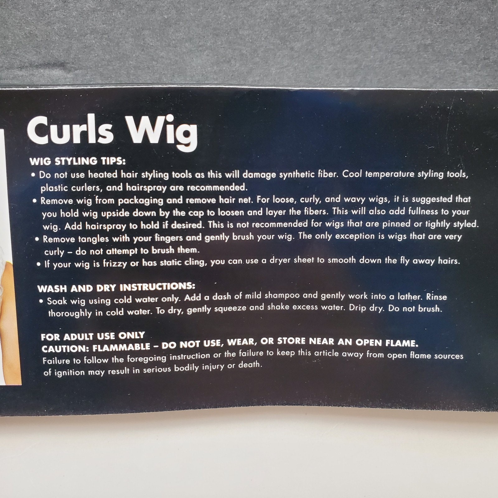 Spirit Halloween White Long Curls Wig with Cap, New Wig