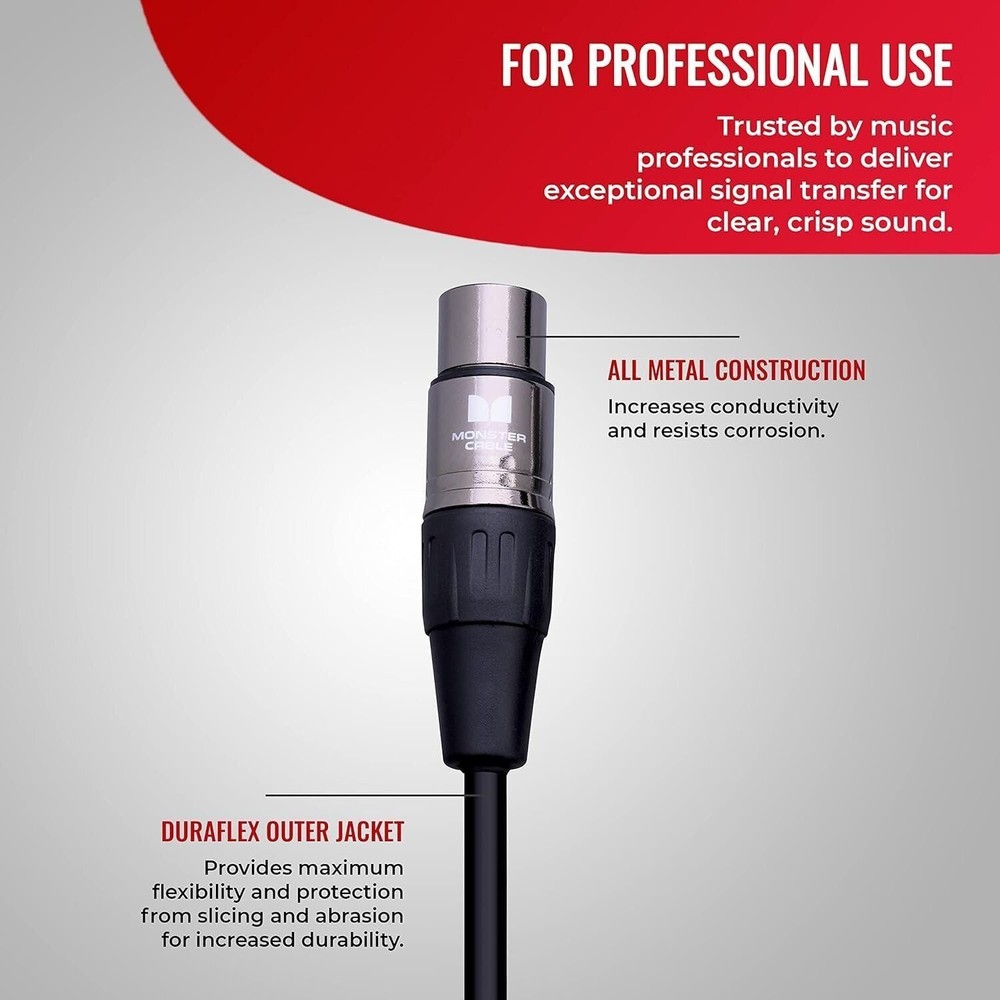 Monster Prolink Classic XLR Microphone Cable - Featuring MultiTwist...