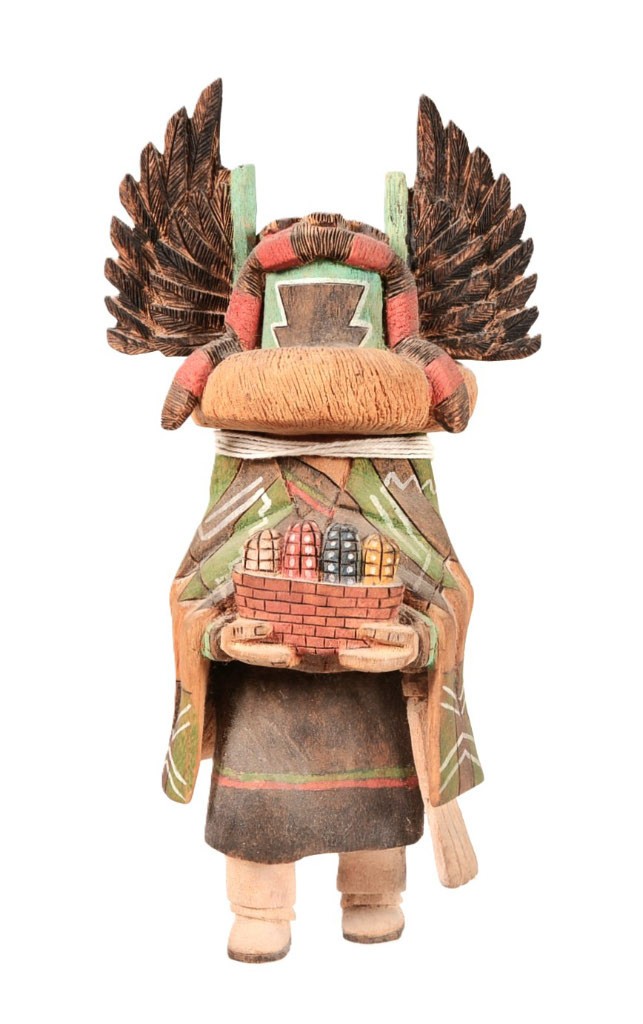 Hopi Kachina Crow Mother Doll   Size 8.625" H x 4.5" W x 2.75" Deep  Hand Carved