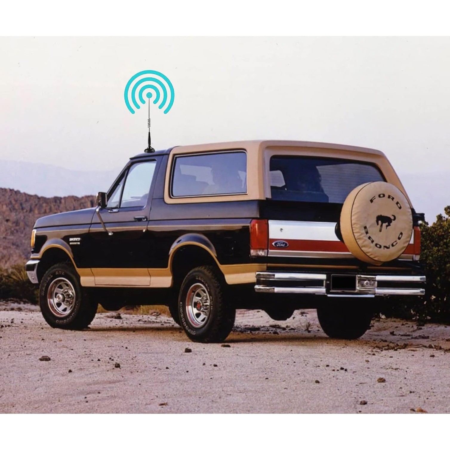 14 Inch CB Radio Antenna - Magnetic Mount, PL259 & BNC