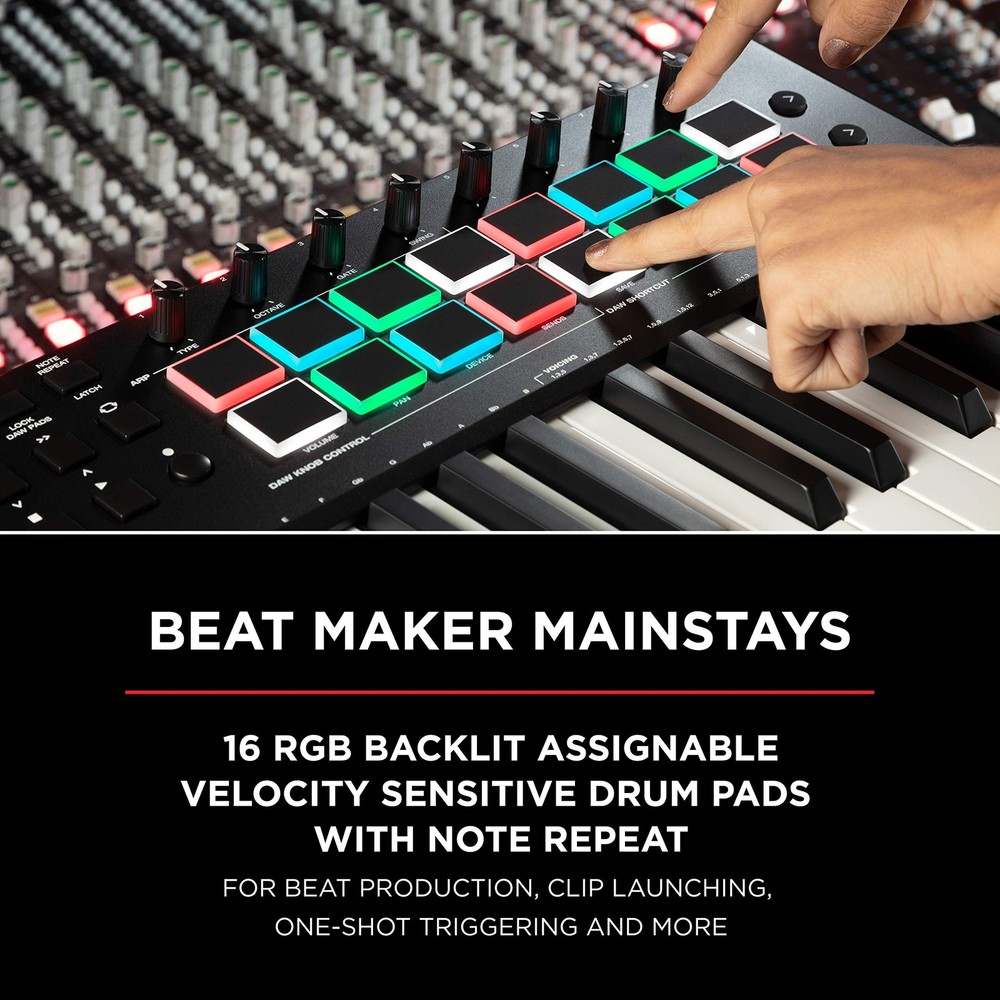M-Audio Oxygen Pro 25 – 25 Key USB MIDI Keyboard Controller With Beat Pads