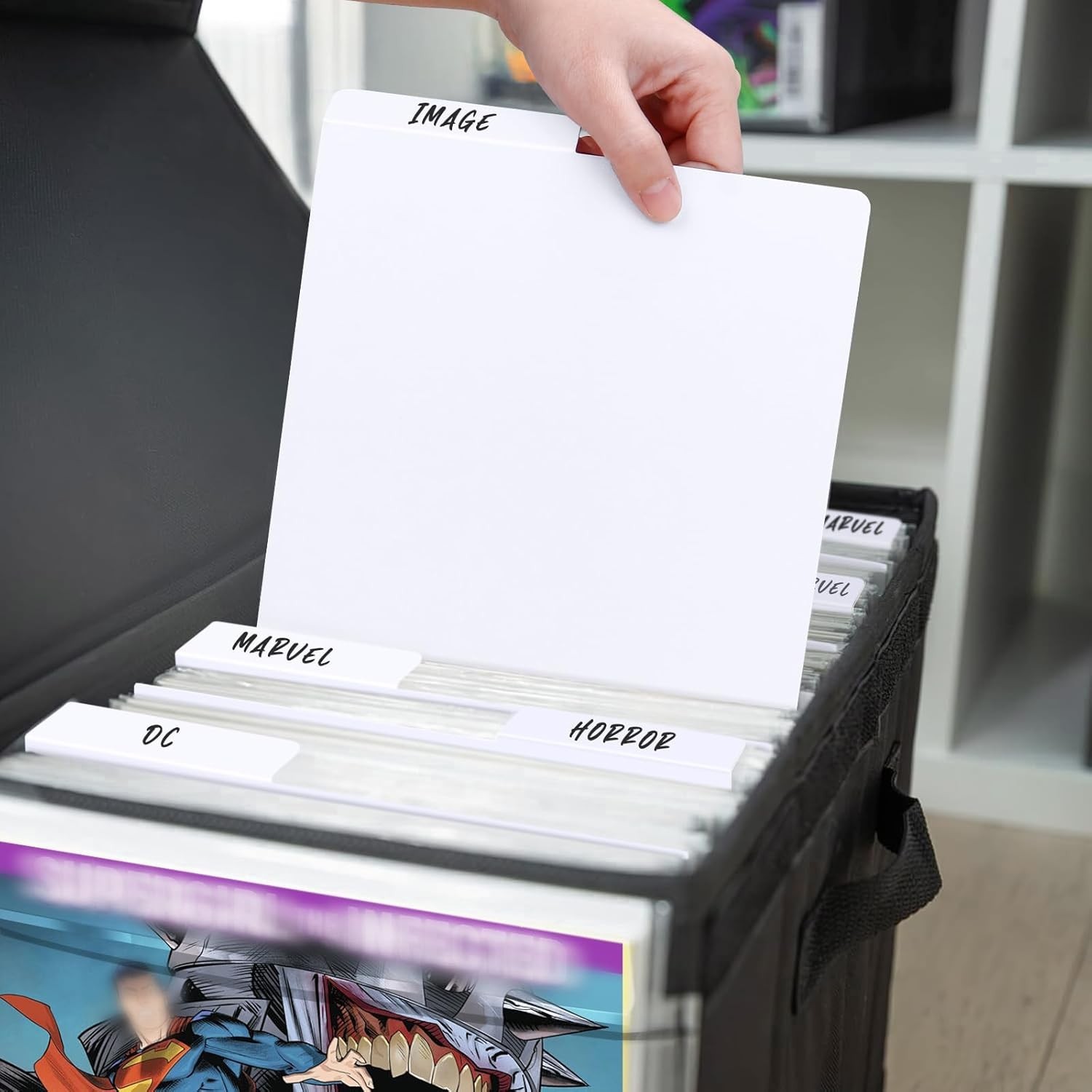 Comic Book Dividers, 25 Pack Cardboard Comic Book Dividers with Tabs for Comic B