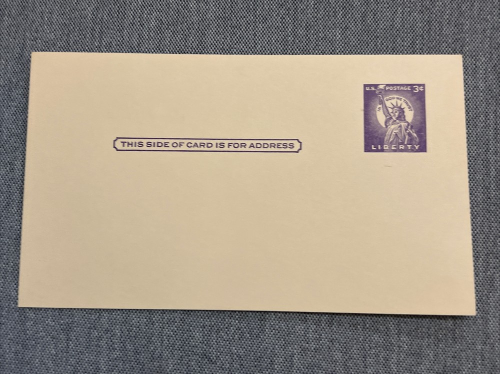 USPS Postcard Liberty 3c Mint 1956