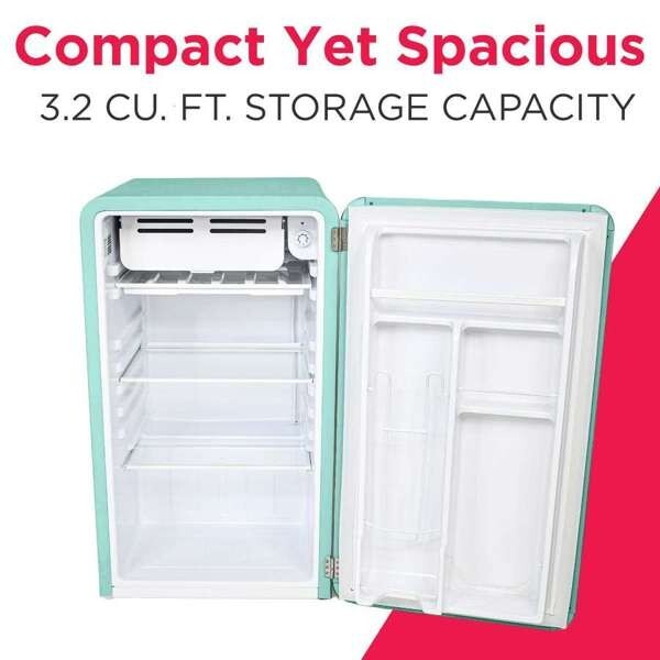 Frigidaire, 3.2 Cu. Ft. Retro Compact Refrigerator, Mint