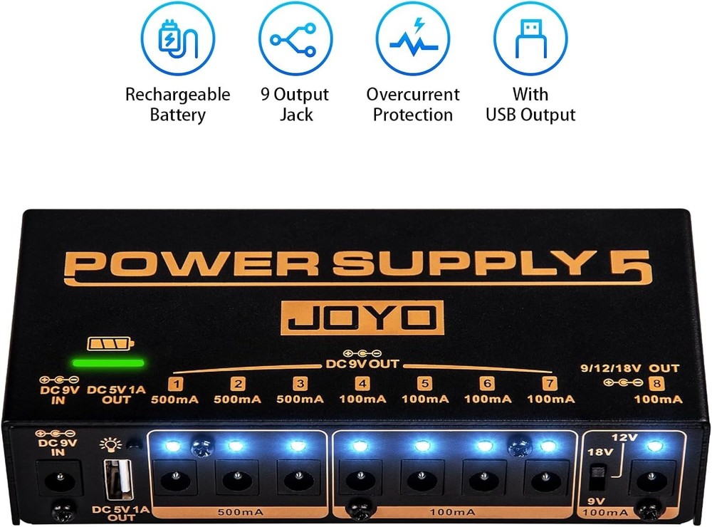 Battery-Powered Guitar Effect Pedal Supply