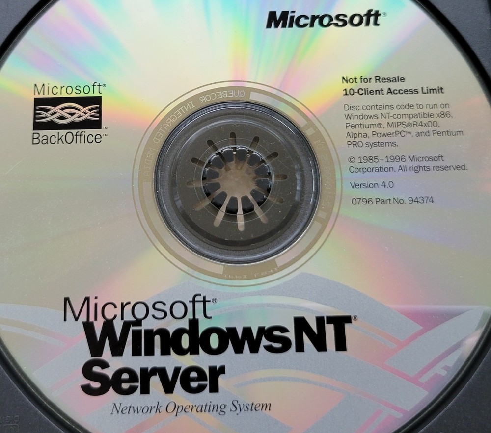 Vintage - Microsoft Windows NT Server Version 4.0