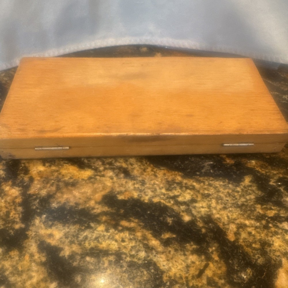 Vintage Tacro Drafting Tool Set in Wooden Case Compasses Engineering Tools