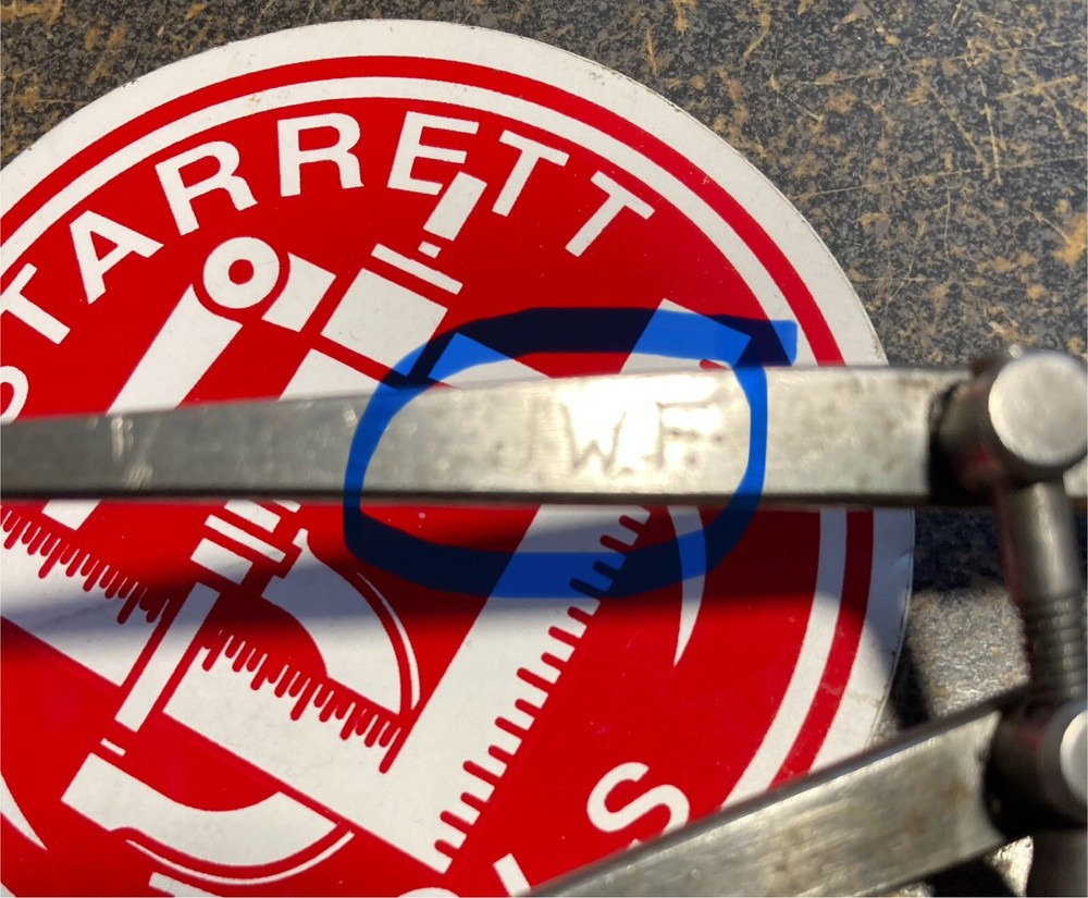 VINTAGE STARRETT FLAT LEG INSIDE CALIPER RANGE 4 INCH U.S.A